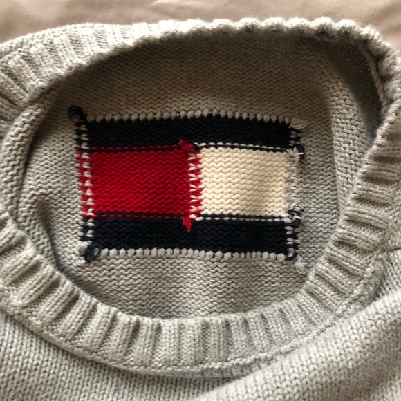Light Grey Tommy Hilfiger Knitted Sweater - Picture 6 of 10
